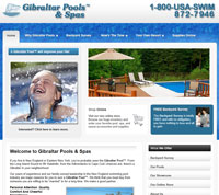 Gibraltar Pools new website designed by Amherst Partners