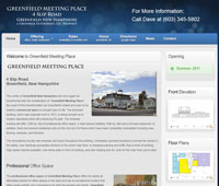 The Greenfield Meeting Place - New Website Developed by Amherst Partners of Amherst, NH